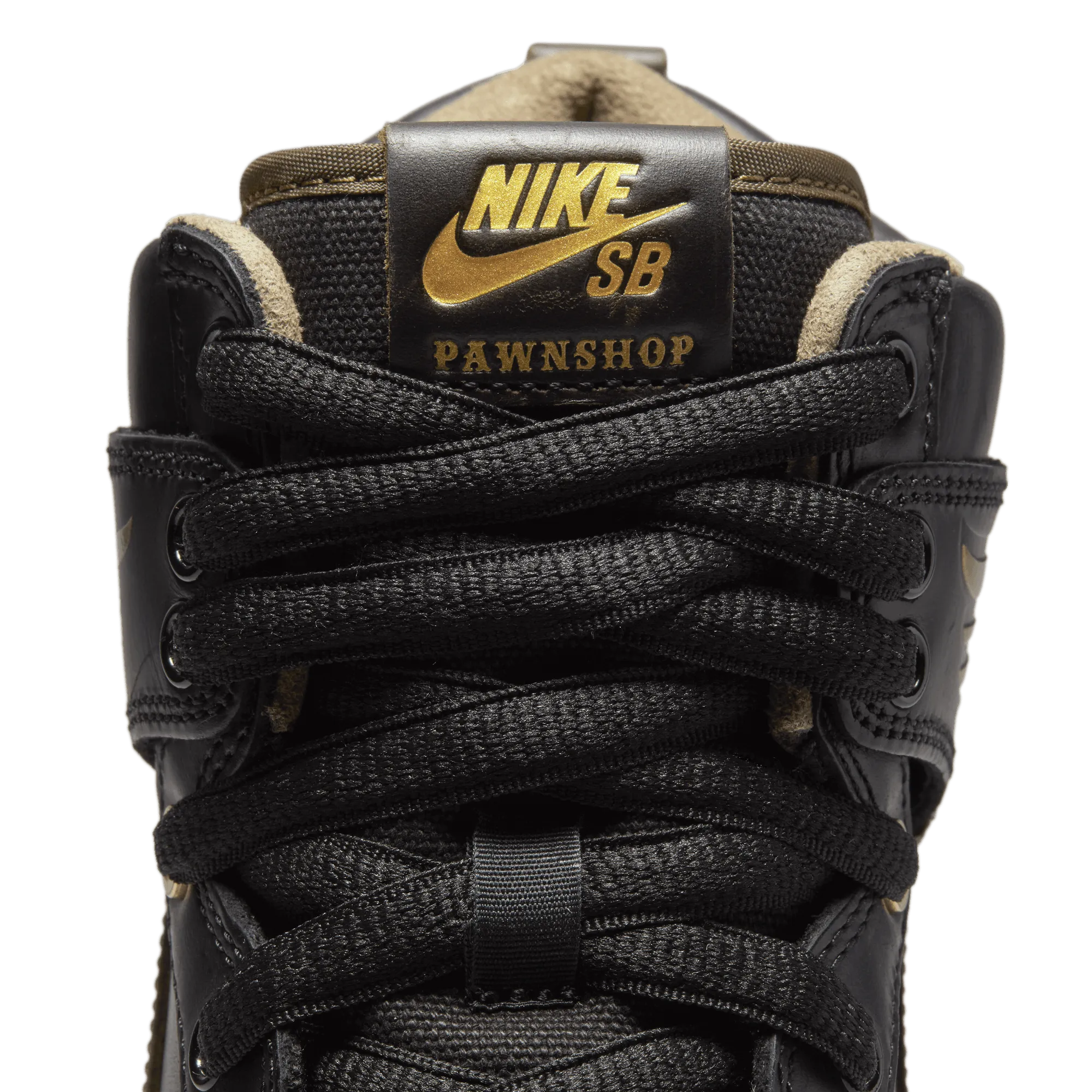 Nike SB X Pawnshop Skate Co. Dunk High OG QS Black/Black-Metallic Gold