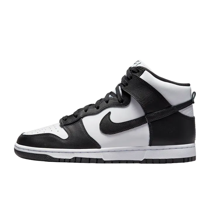 Nike scarpa sneakers alta da uomo Dunk High Retro DD1399-105 bianco-nero