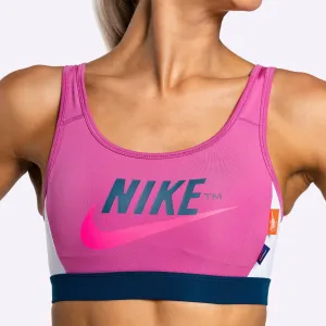 Nike - Swoosh Icon Clash Women's Medium-Support Sports Bra - COSMIC FUCHSIA/VALERIAN BLUE/WHITE/WHITE