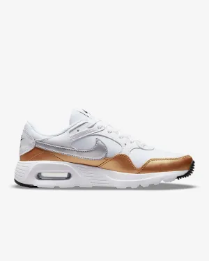 NIKE WOMENS AIR MAX SC - White/Metallic Gold/Black/Metallic Silver