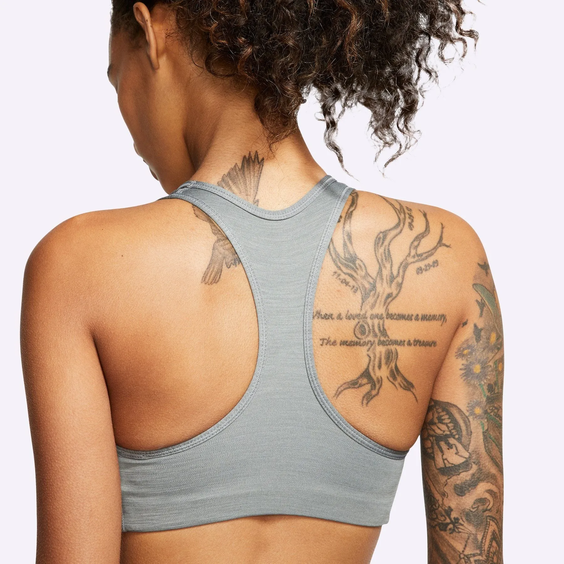 Nike - Women's Medium-Support Sports Bra - SMOKE GREY/PURE/BLACK