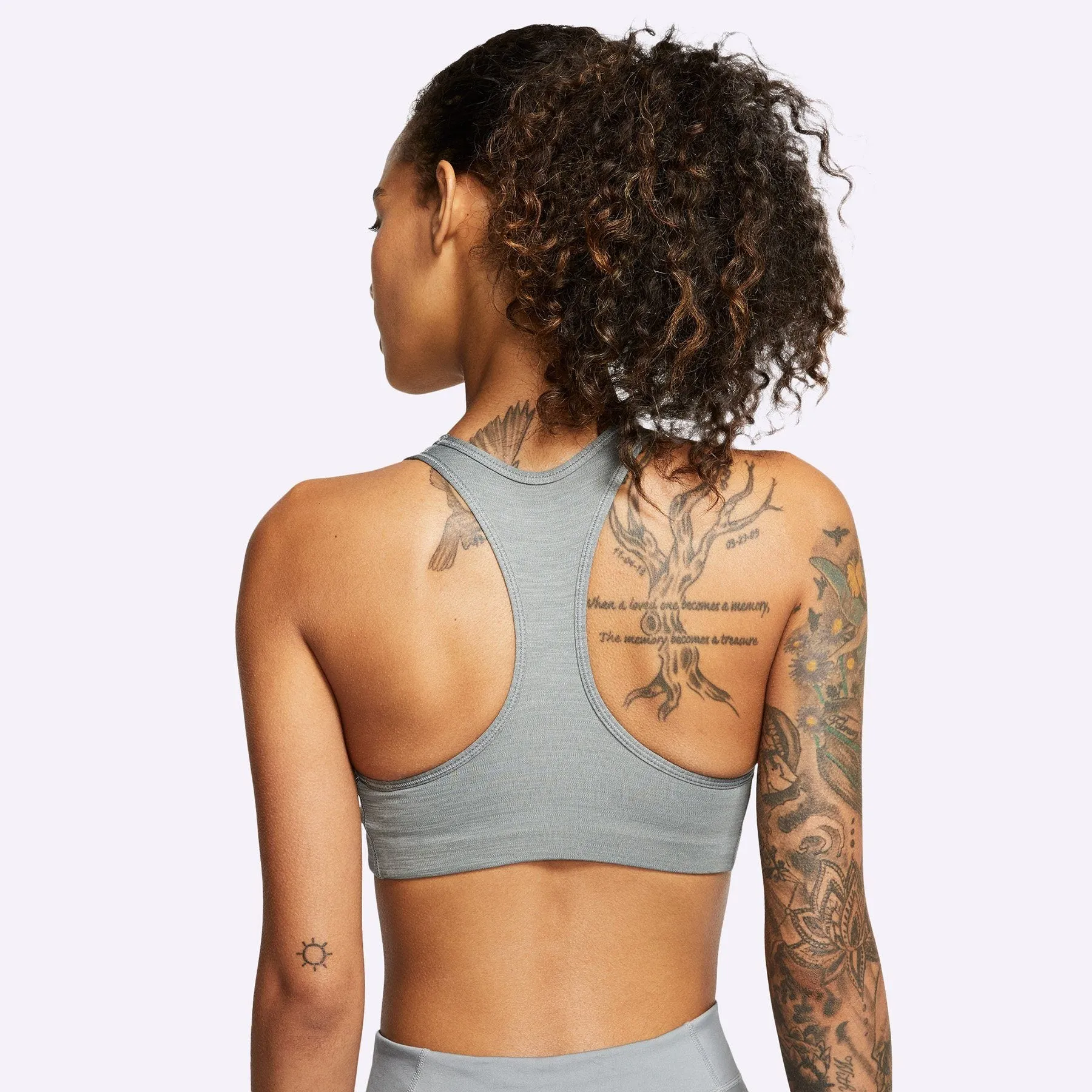 Nike - Women's Medium-Support Sports Bra - SMOKE GREY/PURE/BLACK