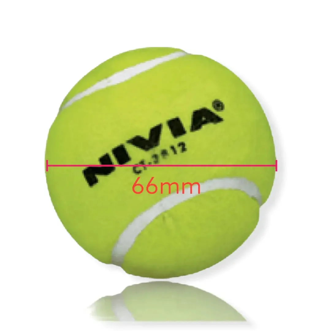 Nivia Heavy Tennis Cricket Ball Yellow Pack of 12