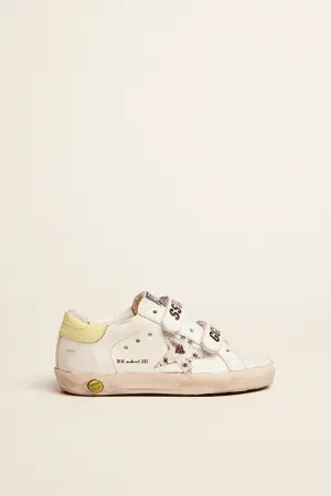 old school horsy star sneaker light yellow