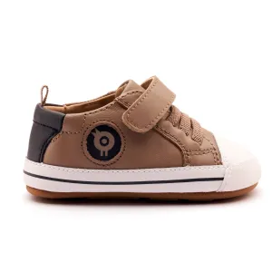 Old Soles Boy's and Girl's Team Bub Casual Shoes - Taupe / Navy