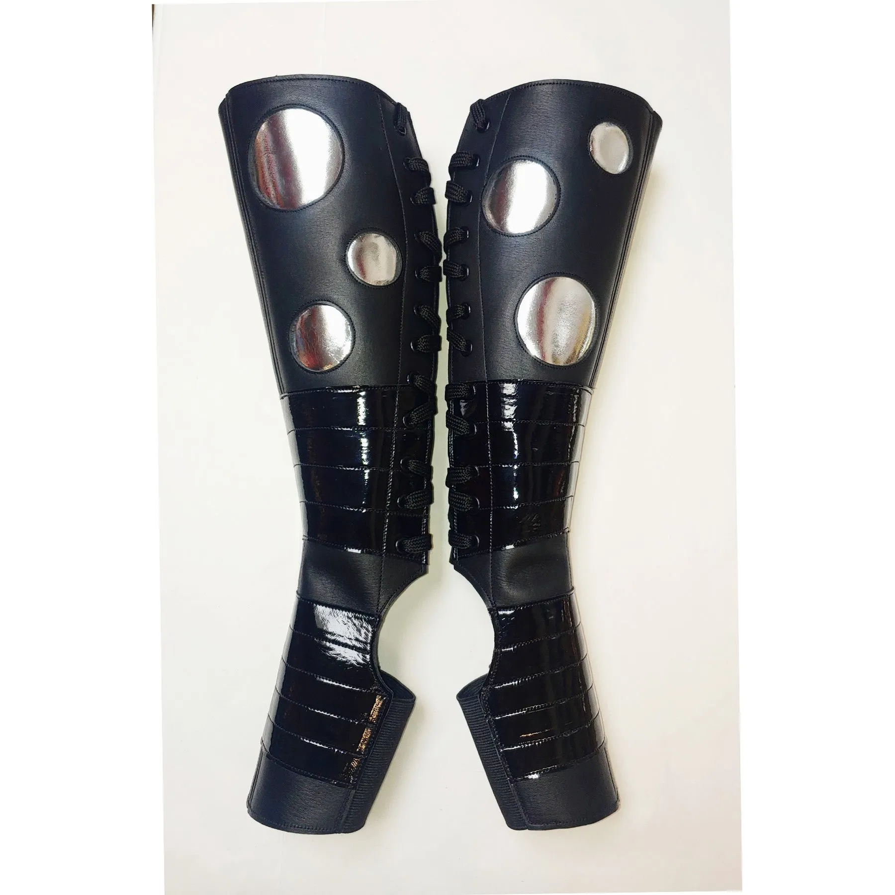 POLKADOT Aerial & Pole dance boots w/ Patent panels