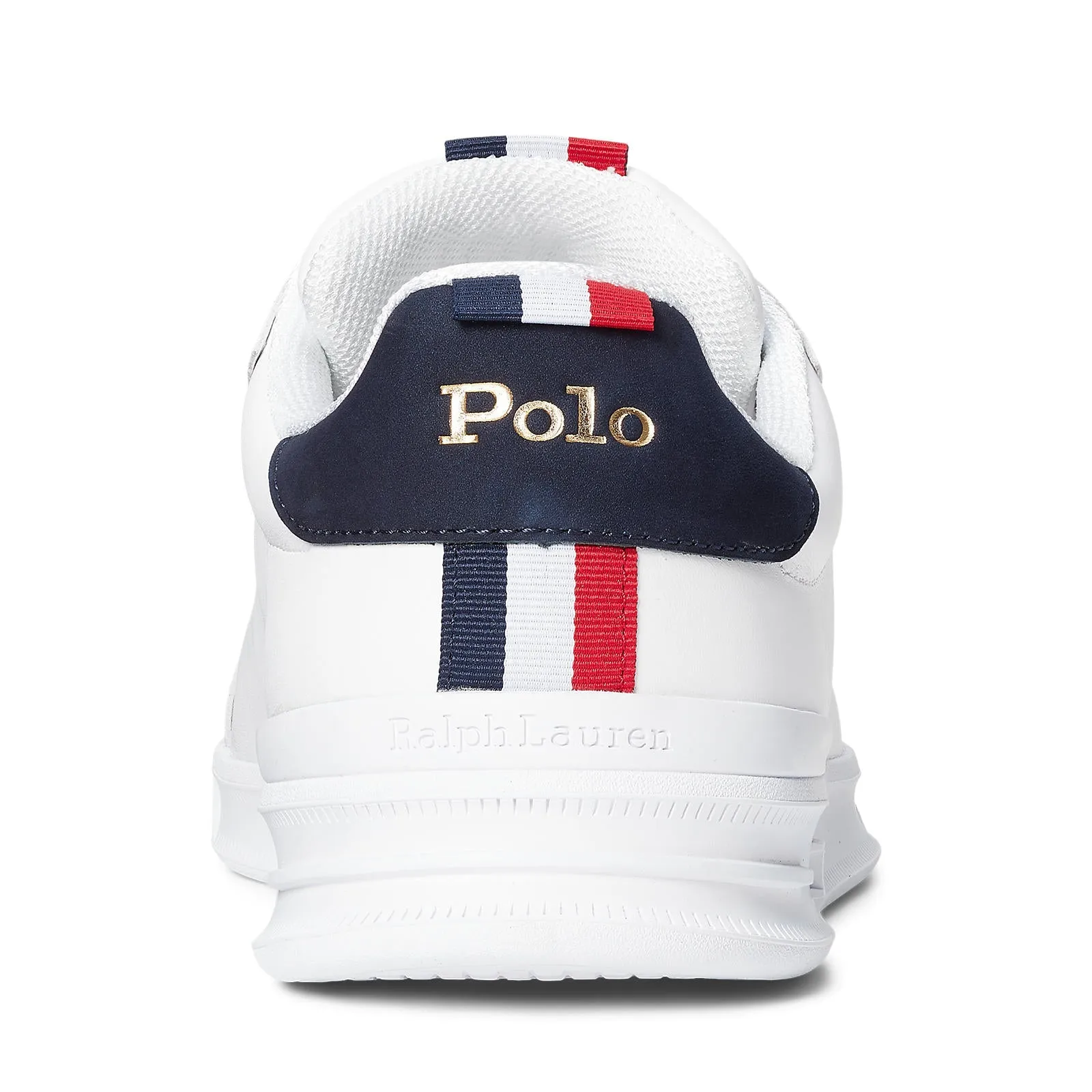 Polo Ralph Lauren - Heritage Court II Sneakers - White with Red, White, Navy Stripe, Blue Polo Pony