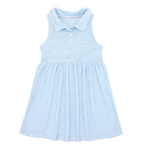 Powder Blue Stripe French Terry Tennis Dress