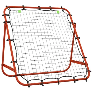 Rebounder Net Kids Adults Football Training Aid Adjustable Red