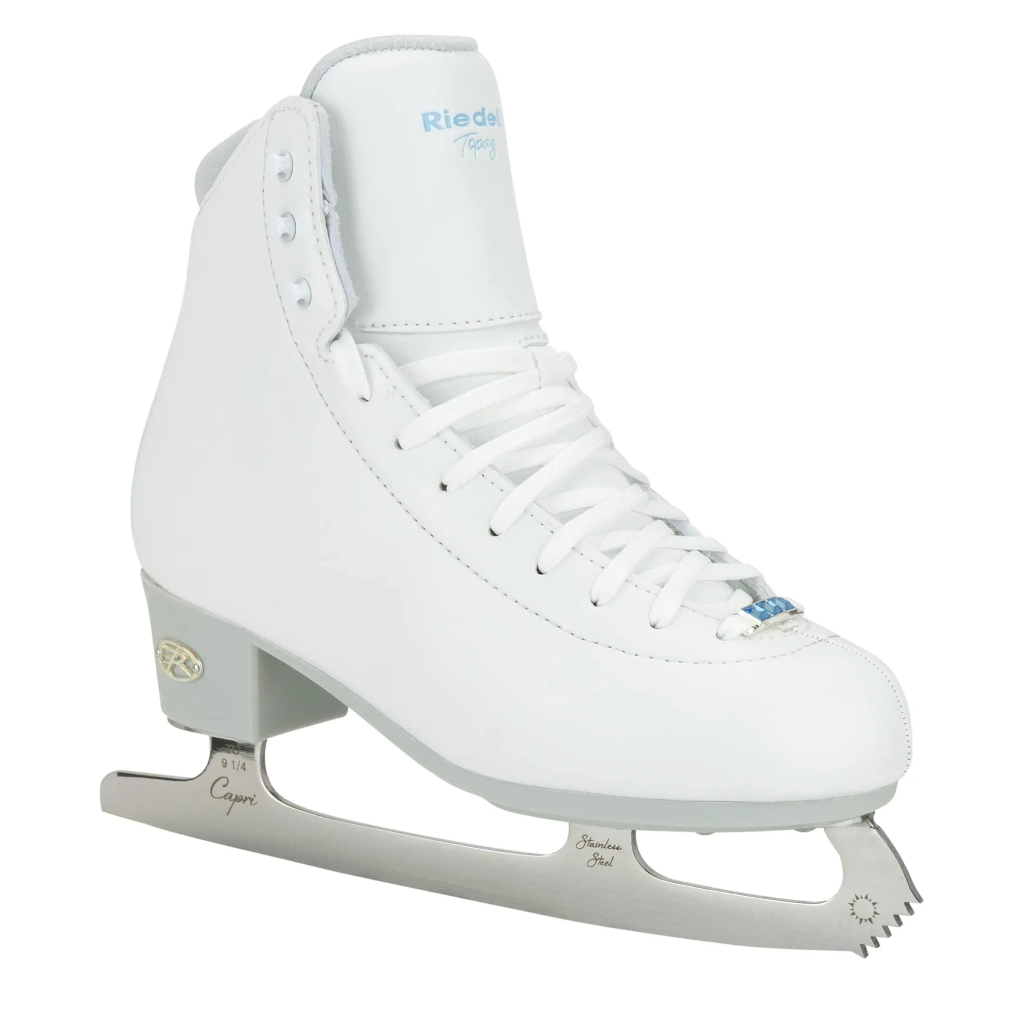 Riedell Topaz Adult Ice Skates - Competitive Figure Ice Skates with Stainless Steel Capri Blade