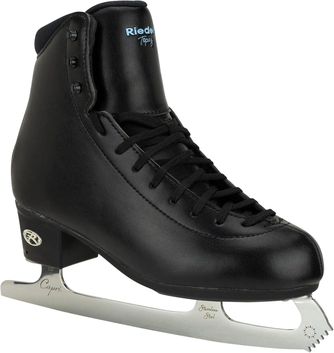 Riedell Topaz Adult Ice Skates - Competitive Figure Ice Skates with Stainless Steel Capri Blade