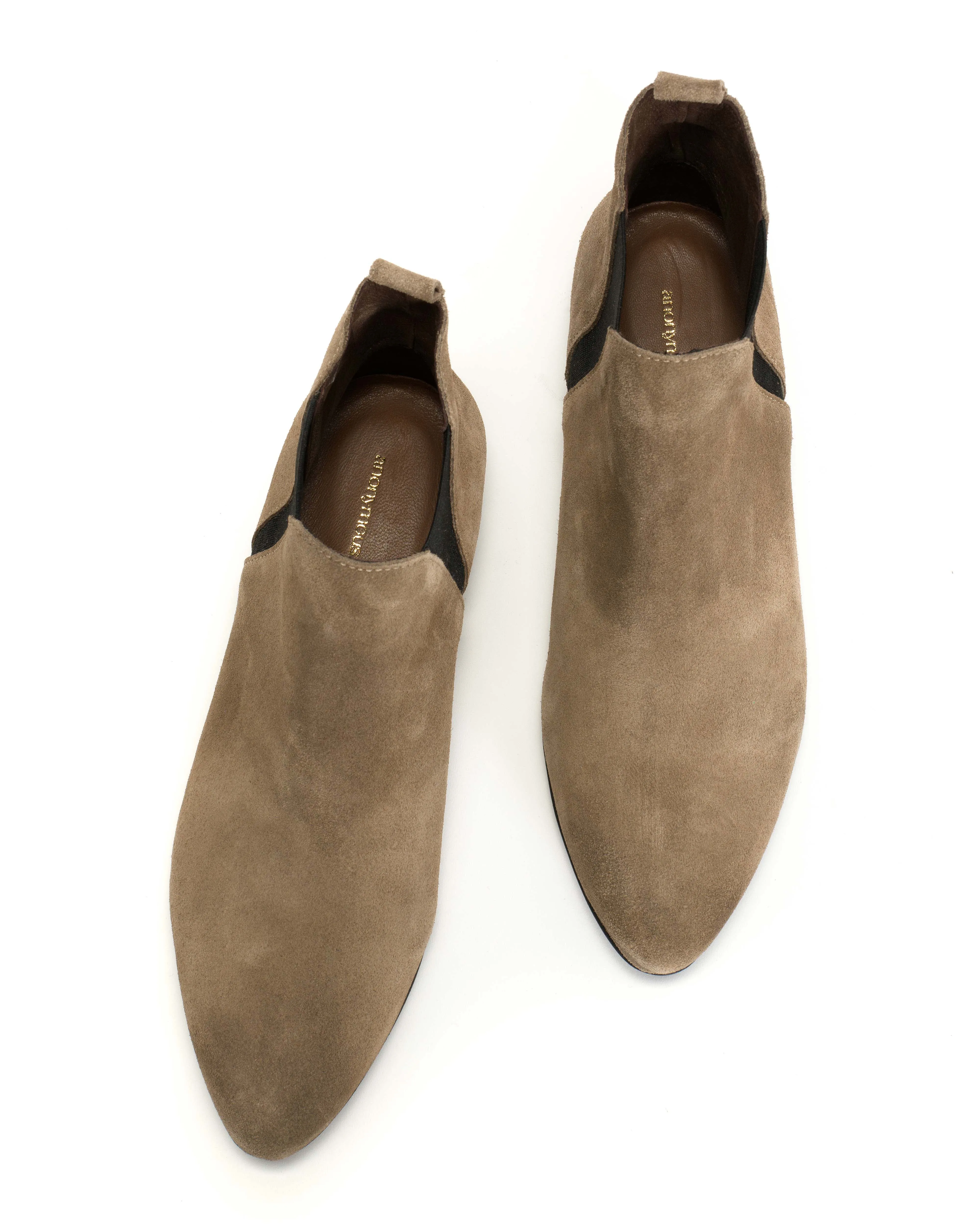 Rita Calf Suede Mushroom