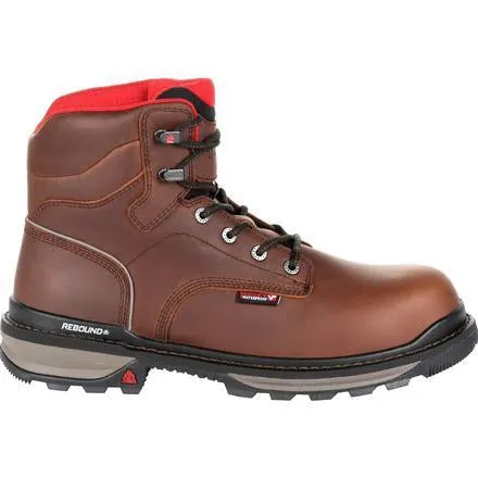 Rocky Men's Rams Horn 6" Comp Toe WP Work Boot - Brown - RKK0257