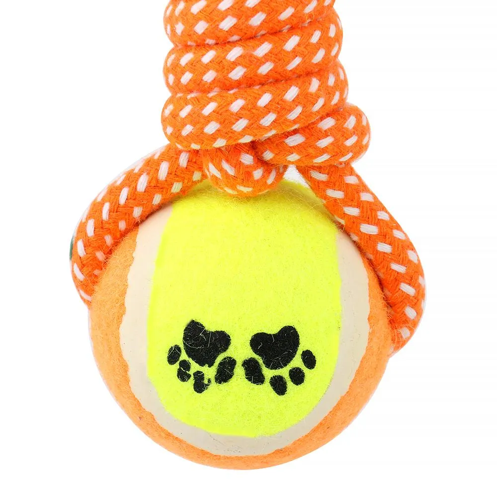 Rope Toy For Dog - with Tennis Ball 30cm