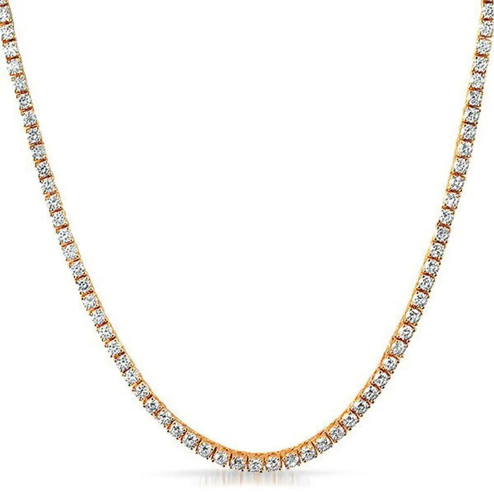 Rose Gold 4MM CZ Bling Tennis Chain