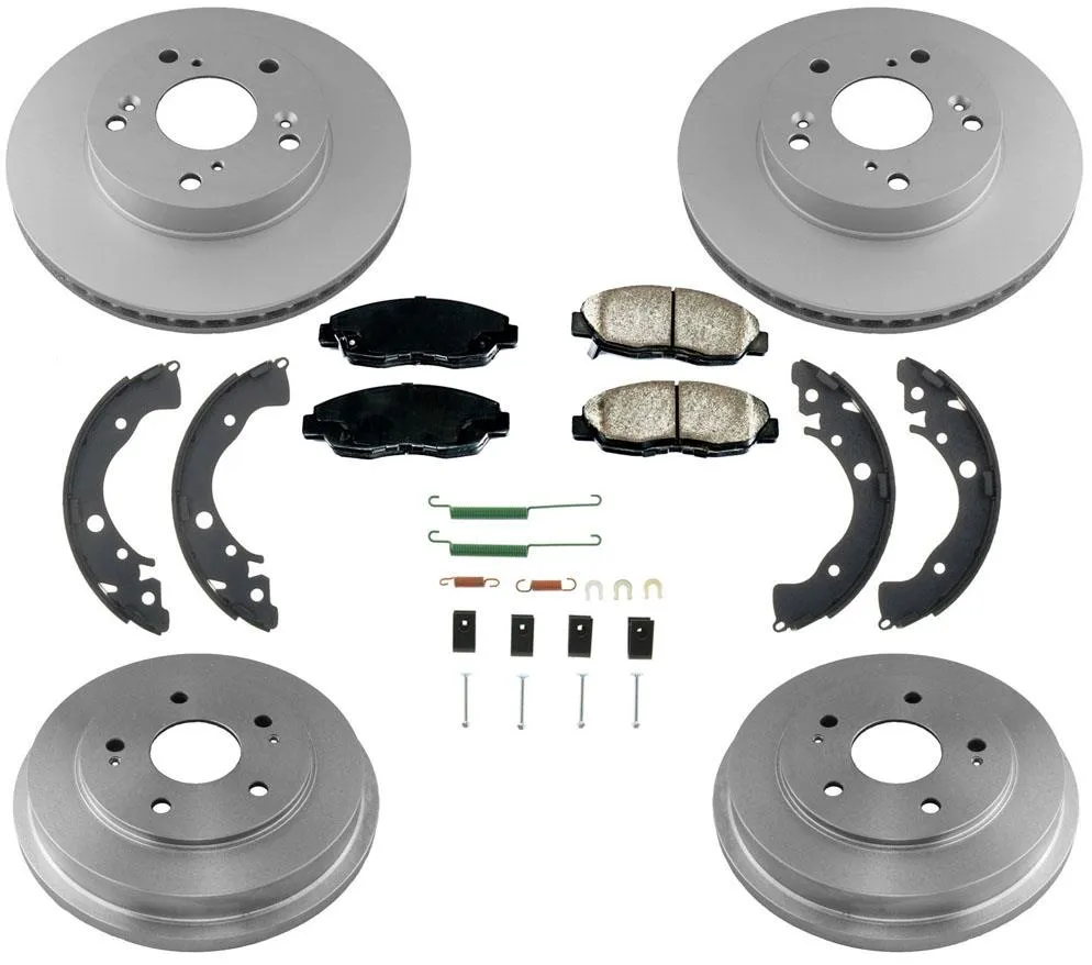 Rotor Drums Brake Pads Shoes Spring Kit for Honda Civic Manual Transmission 2015