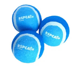 RSPCA Tennis Ball Blue 3 Pack