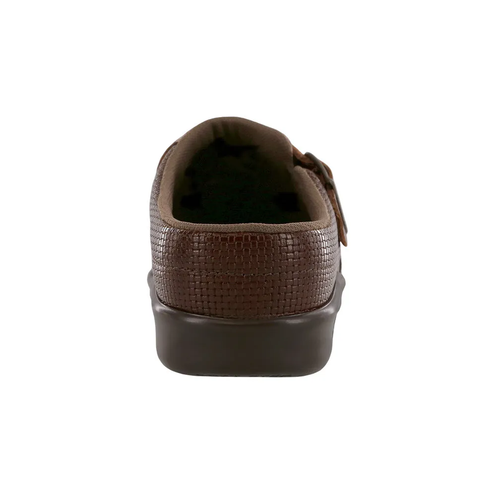 SAS Clog Woven Brown Leather (Women's)