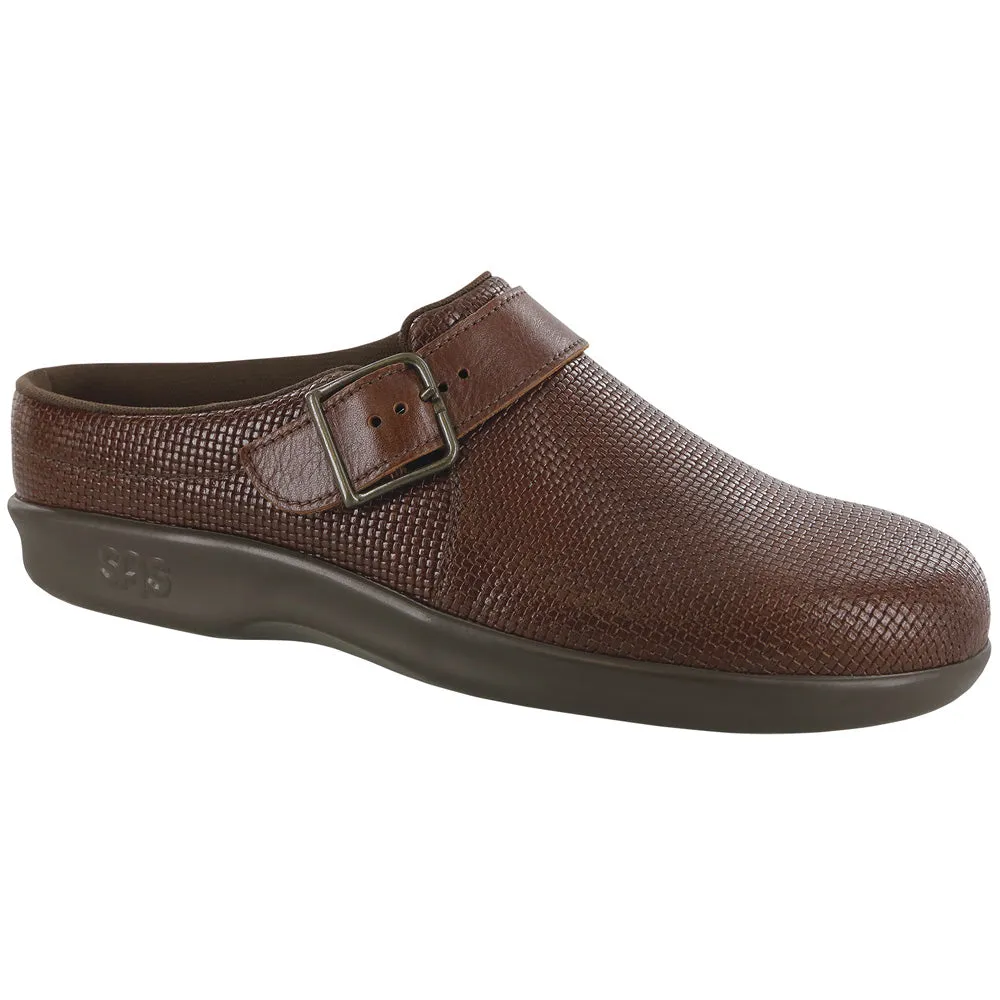 SAS Clog Woven Brown Leather (Women's)