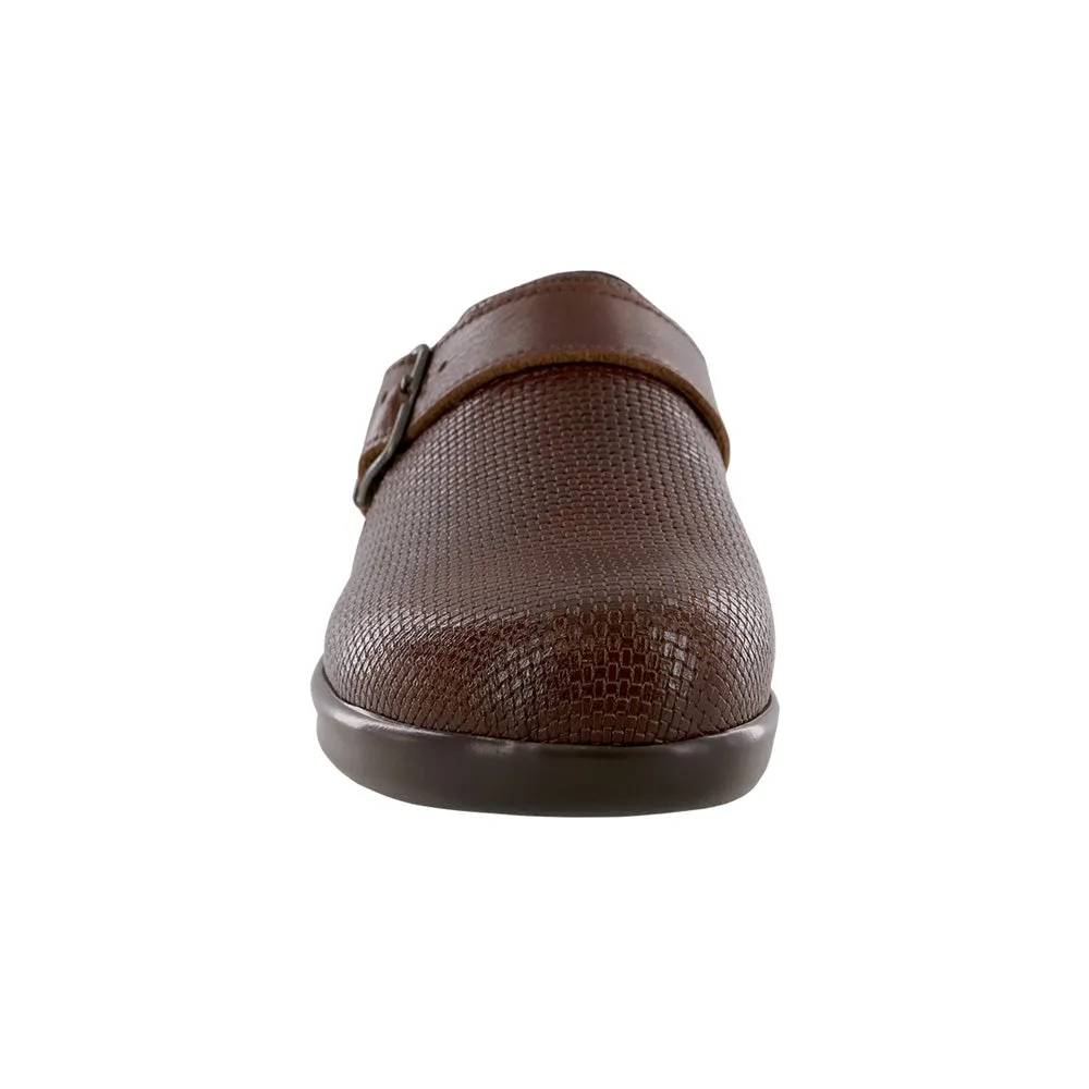 SAS Clog Woven Brown Leather (Women's)