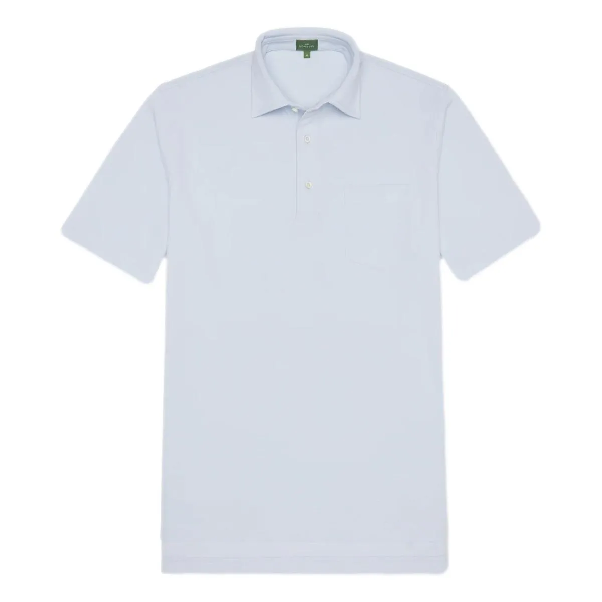 Short-Sleeved Polo Pale Blue Pima Pique