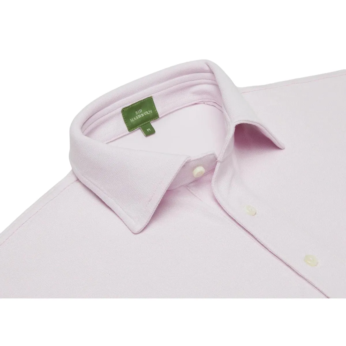 Short-Sleeved Polo Pale Pink Pima Pique