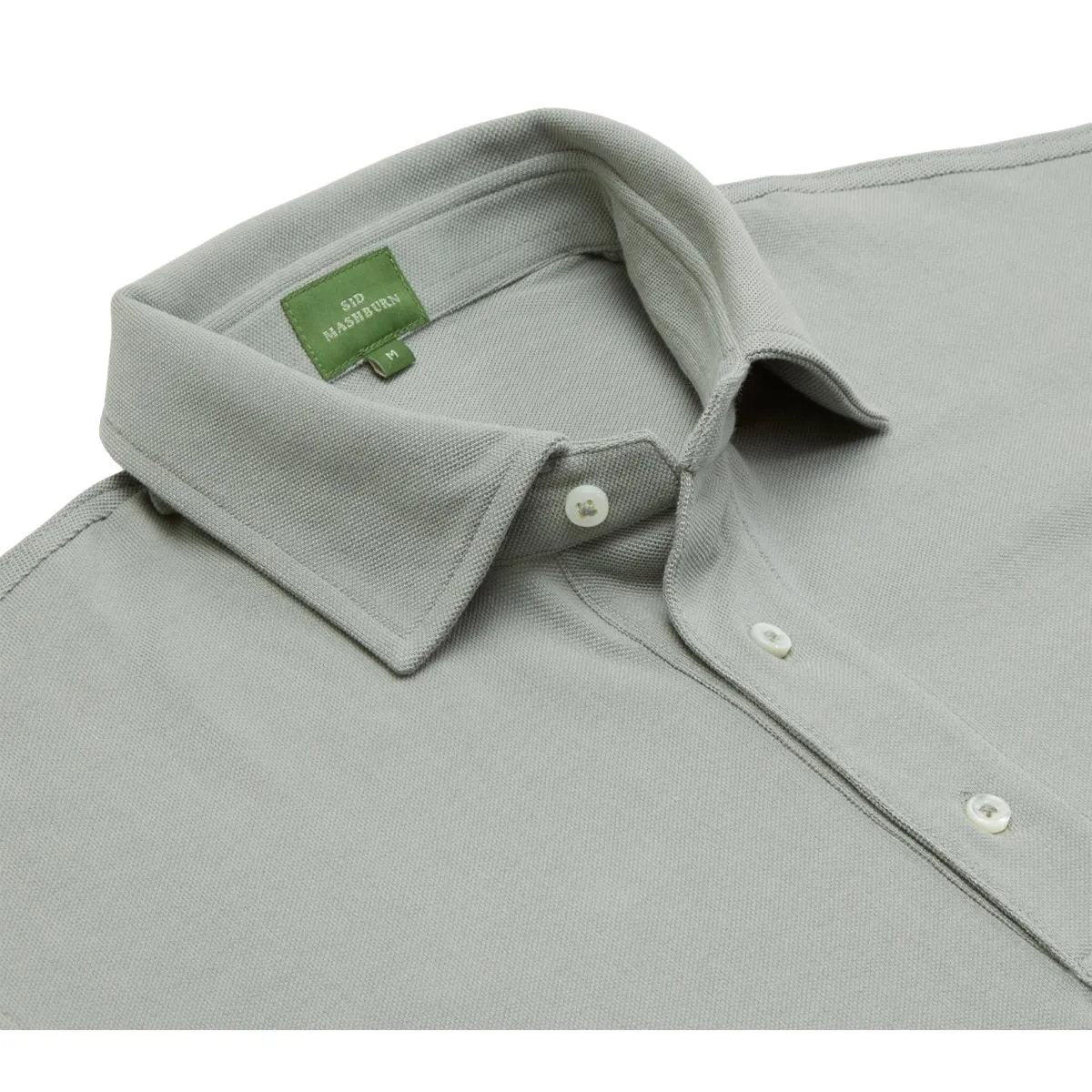 Short-Sleeved Polo Sage Pima Pique