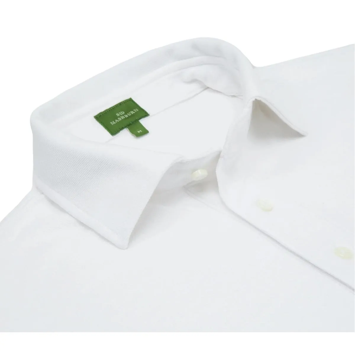 Short-Sleeved Polo White Pima Pique