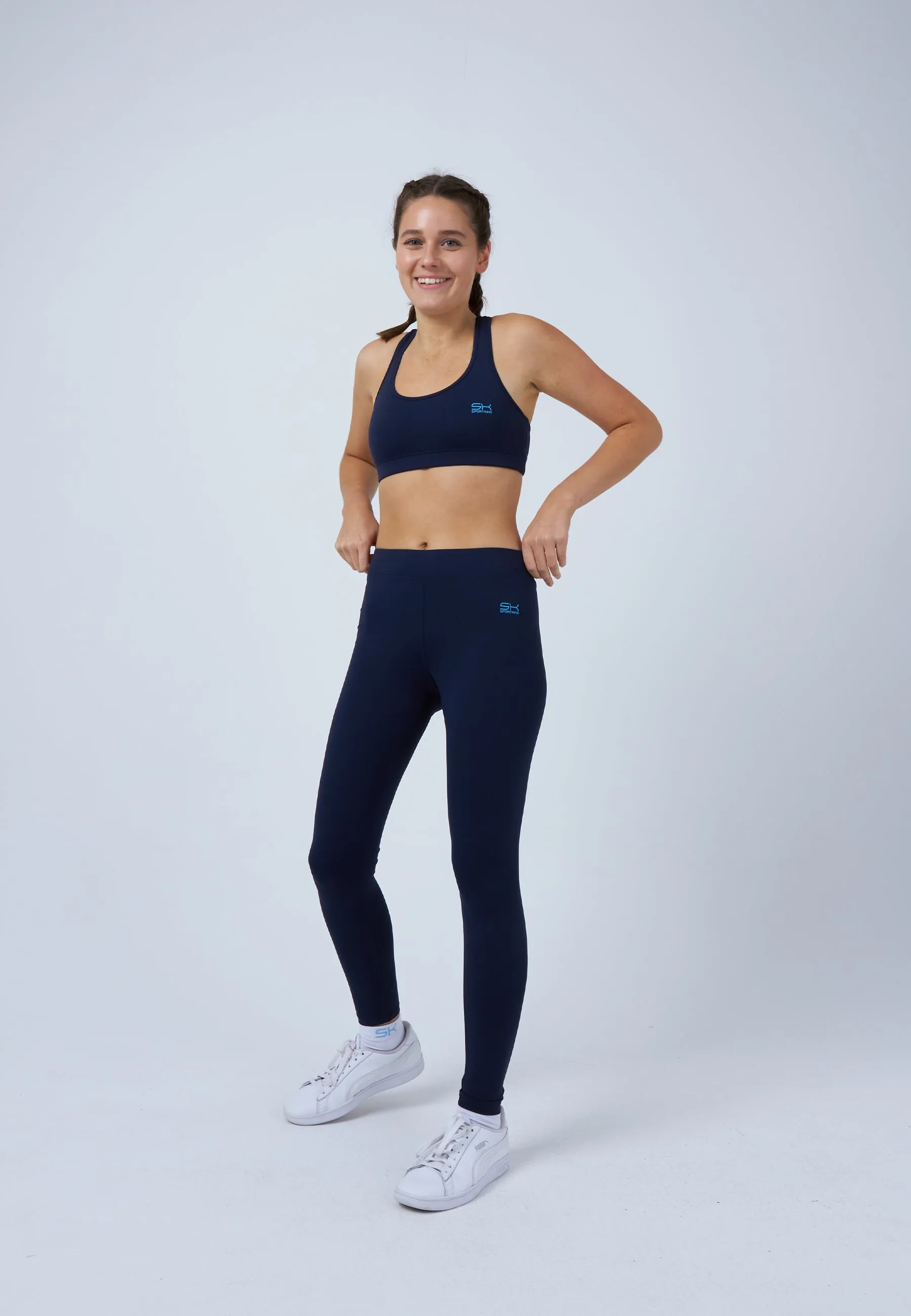 Sport Long Leggings, navy blue