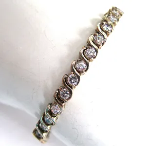 Sterling Silver Rhinestone Tennis Bracelet