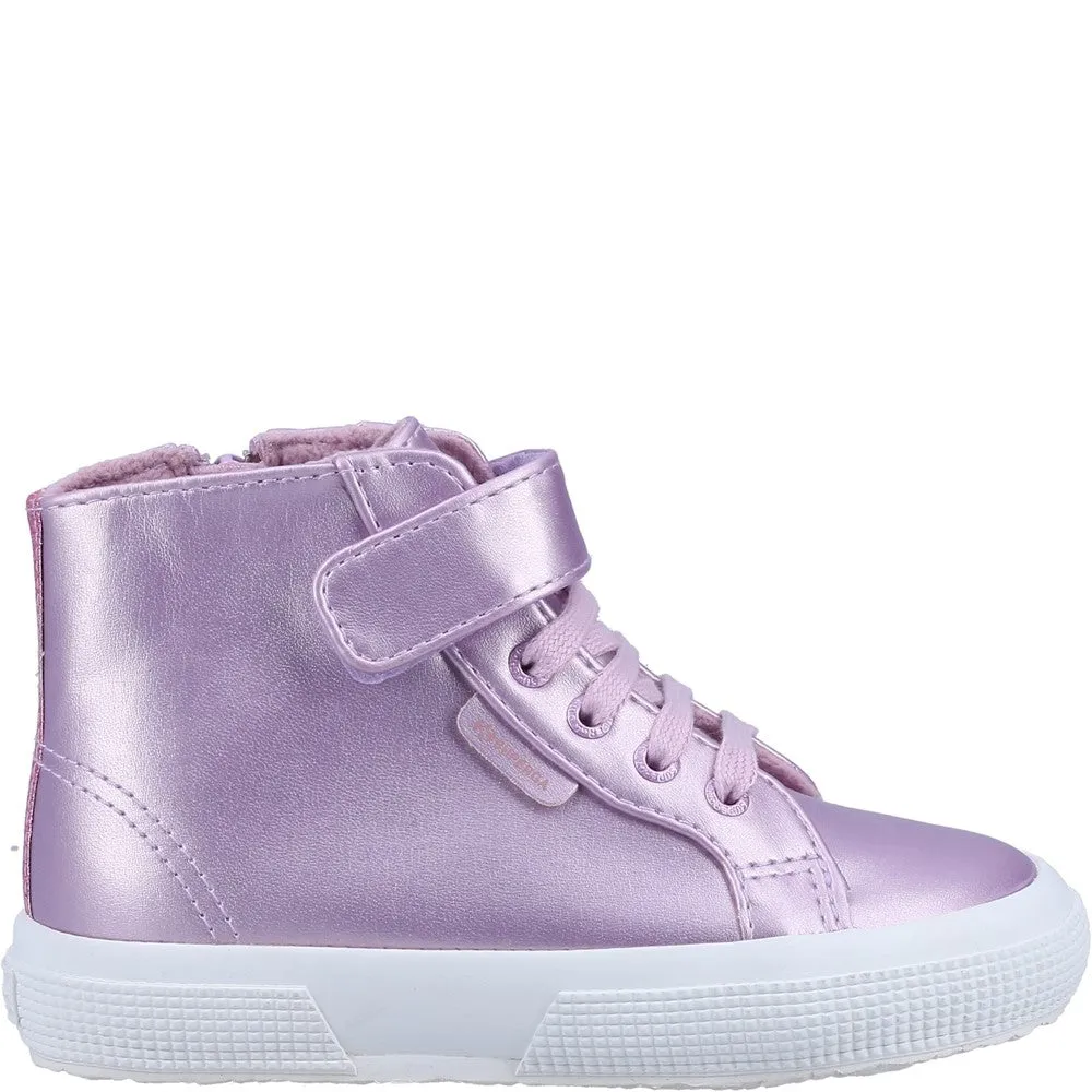 Superga 2674 Kids Faux Leather Glitter Boots