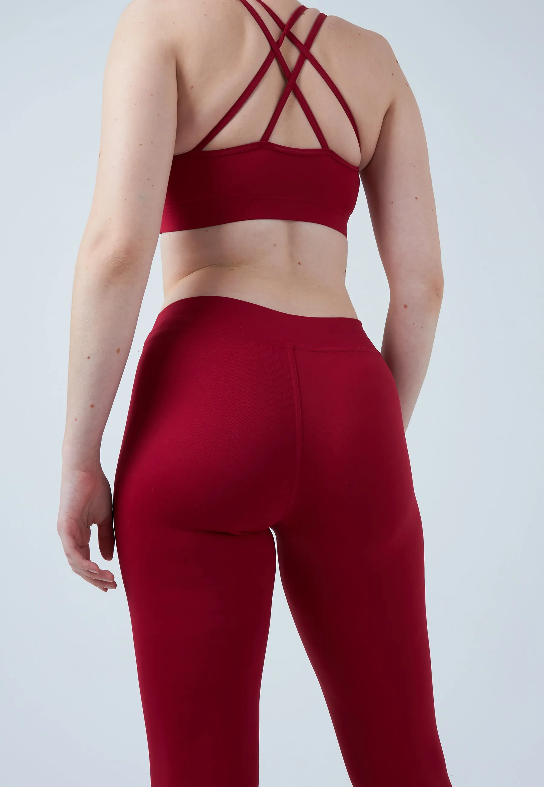 Tennis 3/4 Leggings, bordeaux red