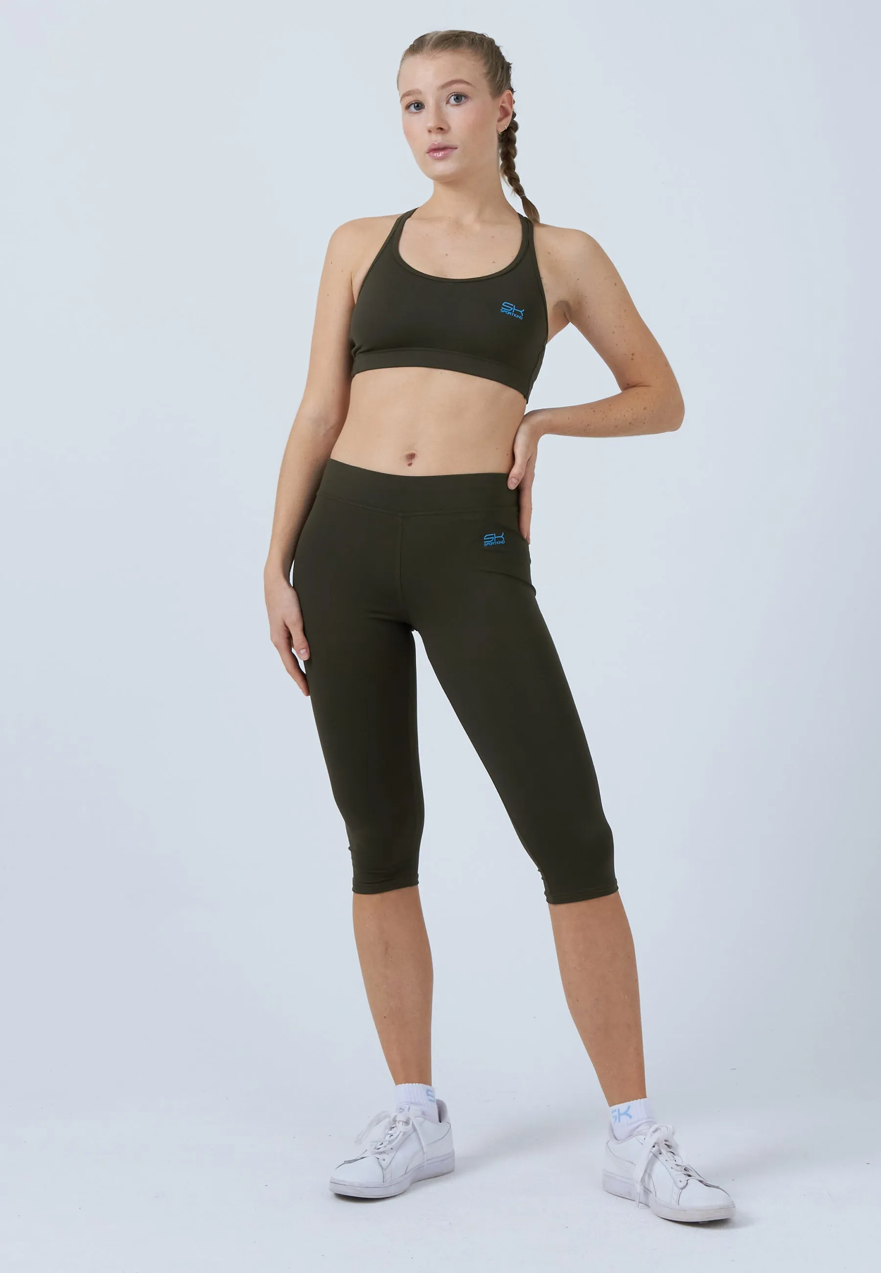 Tennis 3/4 Leggings, khaki