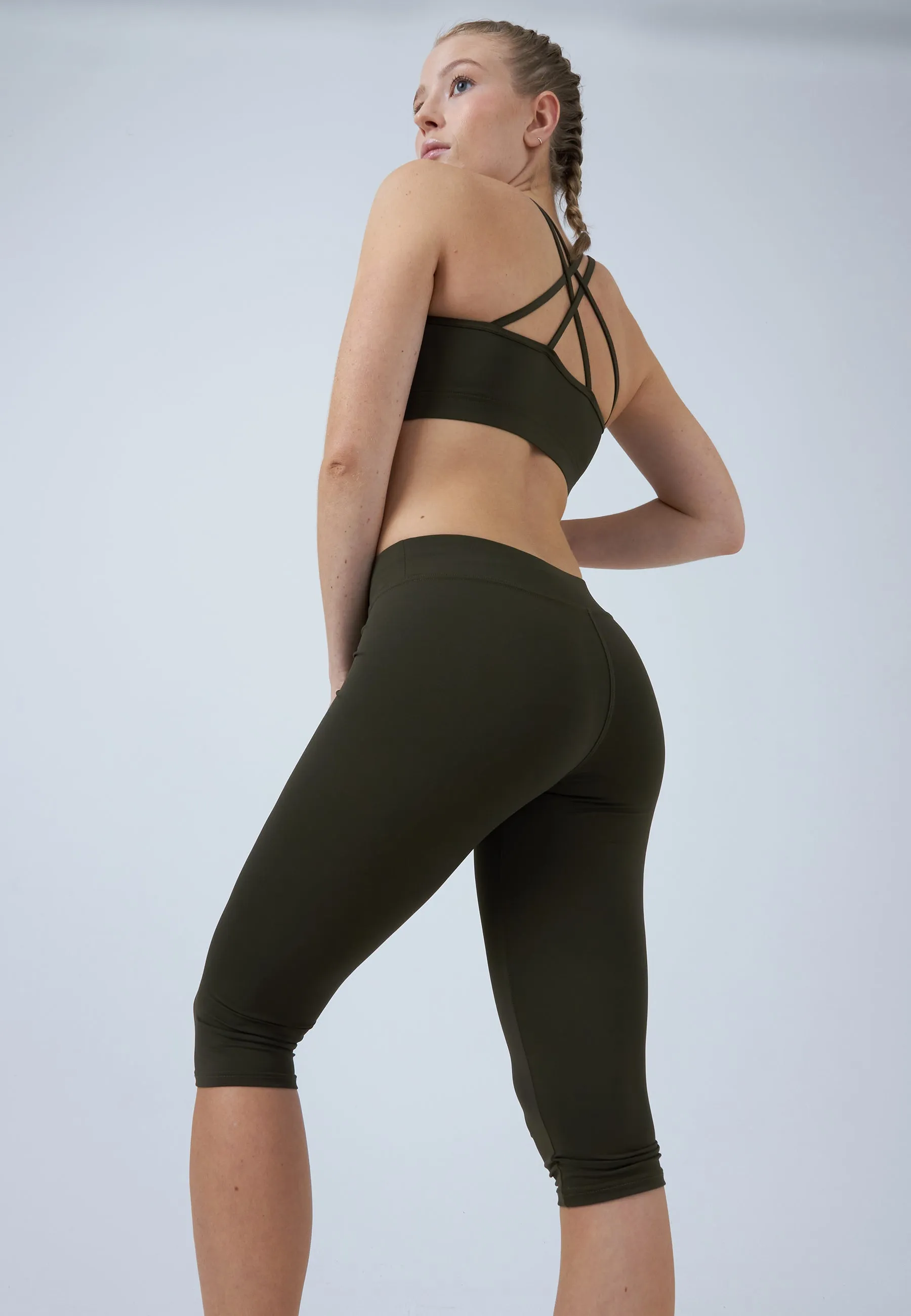 Tennis 3/4 Leggings, khaki