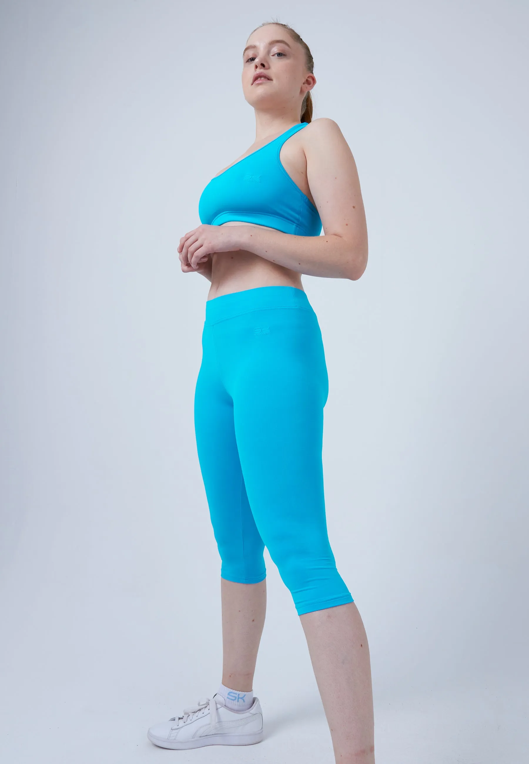 Tennis 3/4 Leggings, turquoise