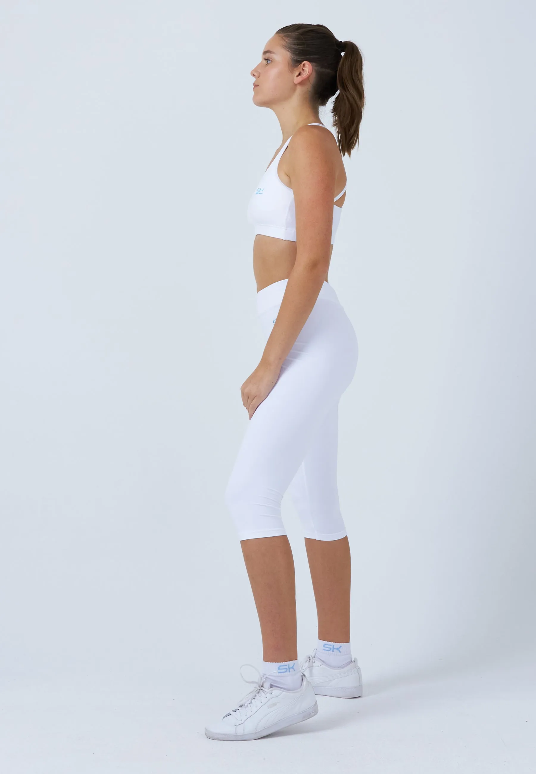 Tennis 3/4 Leggings, white