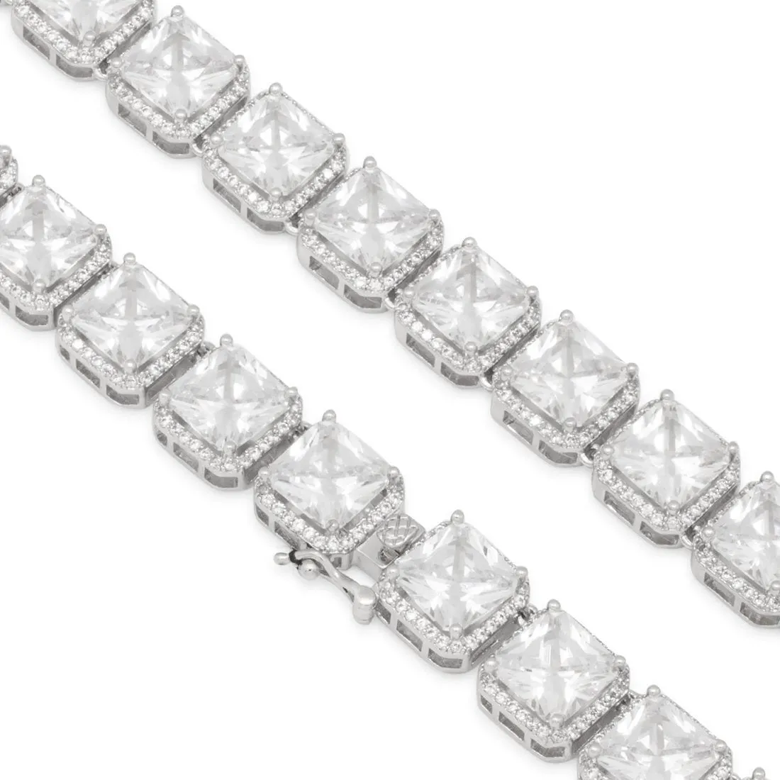 The 8mm Princess Cut Tennis Chain