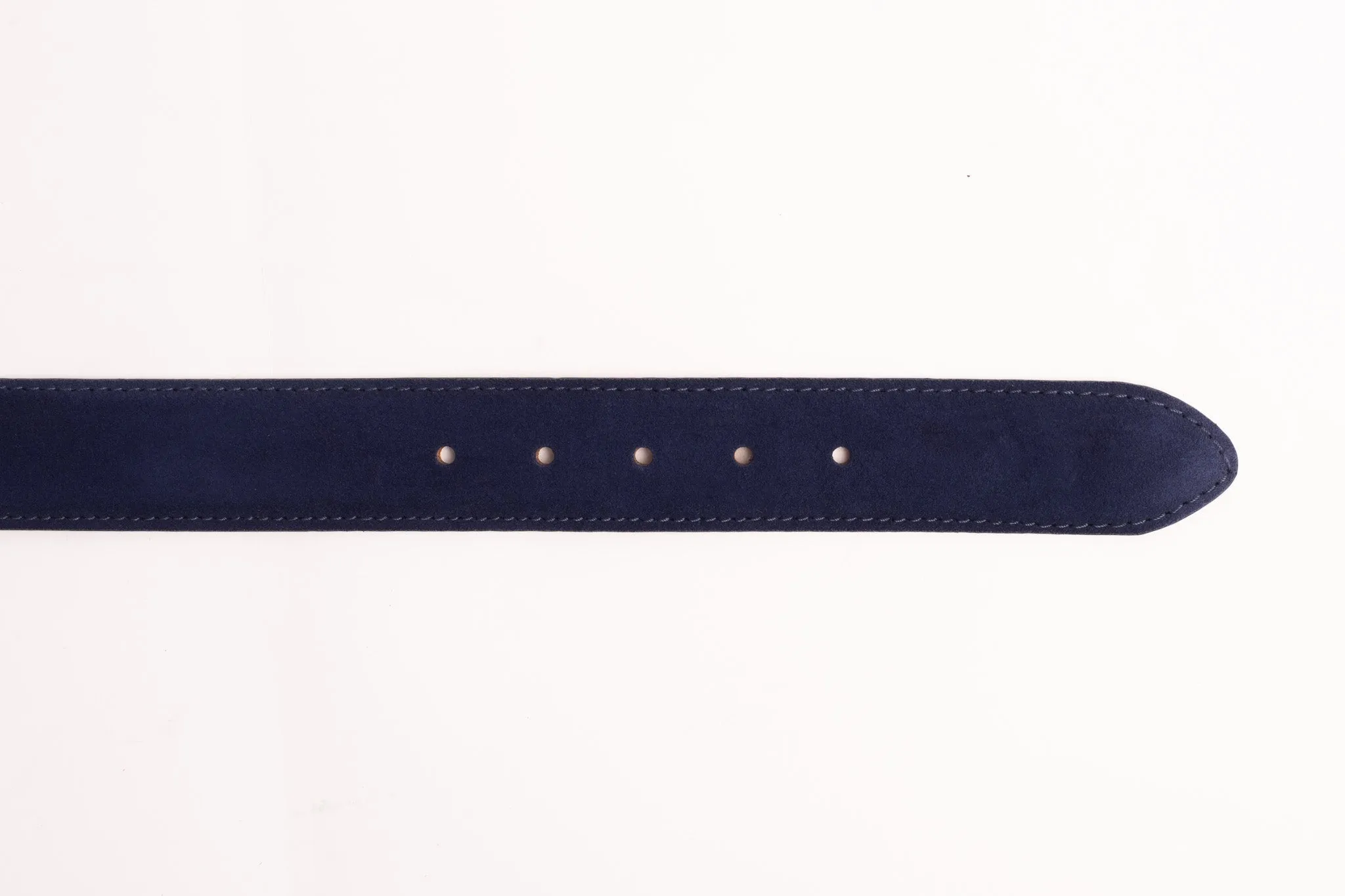 The Bari Navy Suede Leather Belt