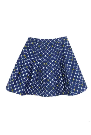 The Classic Pleated Tennis Skirt - Navy Bows