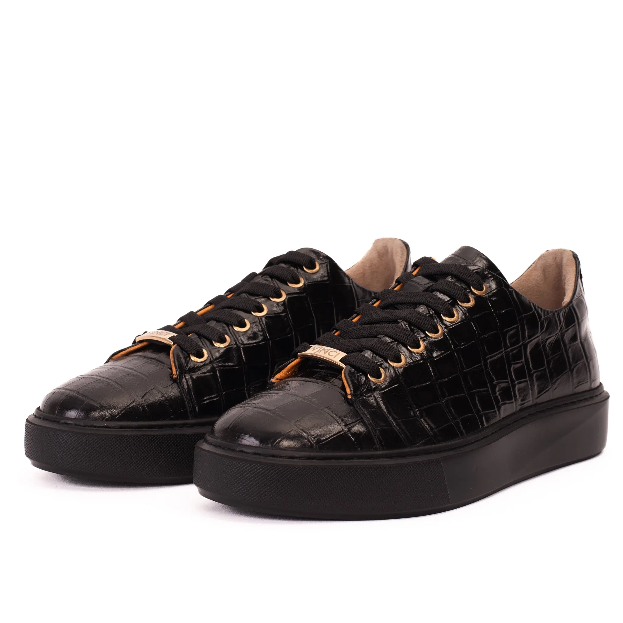 The Dublin Black Leather Men Sneaker