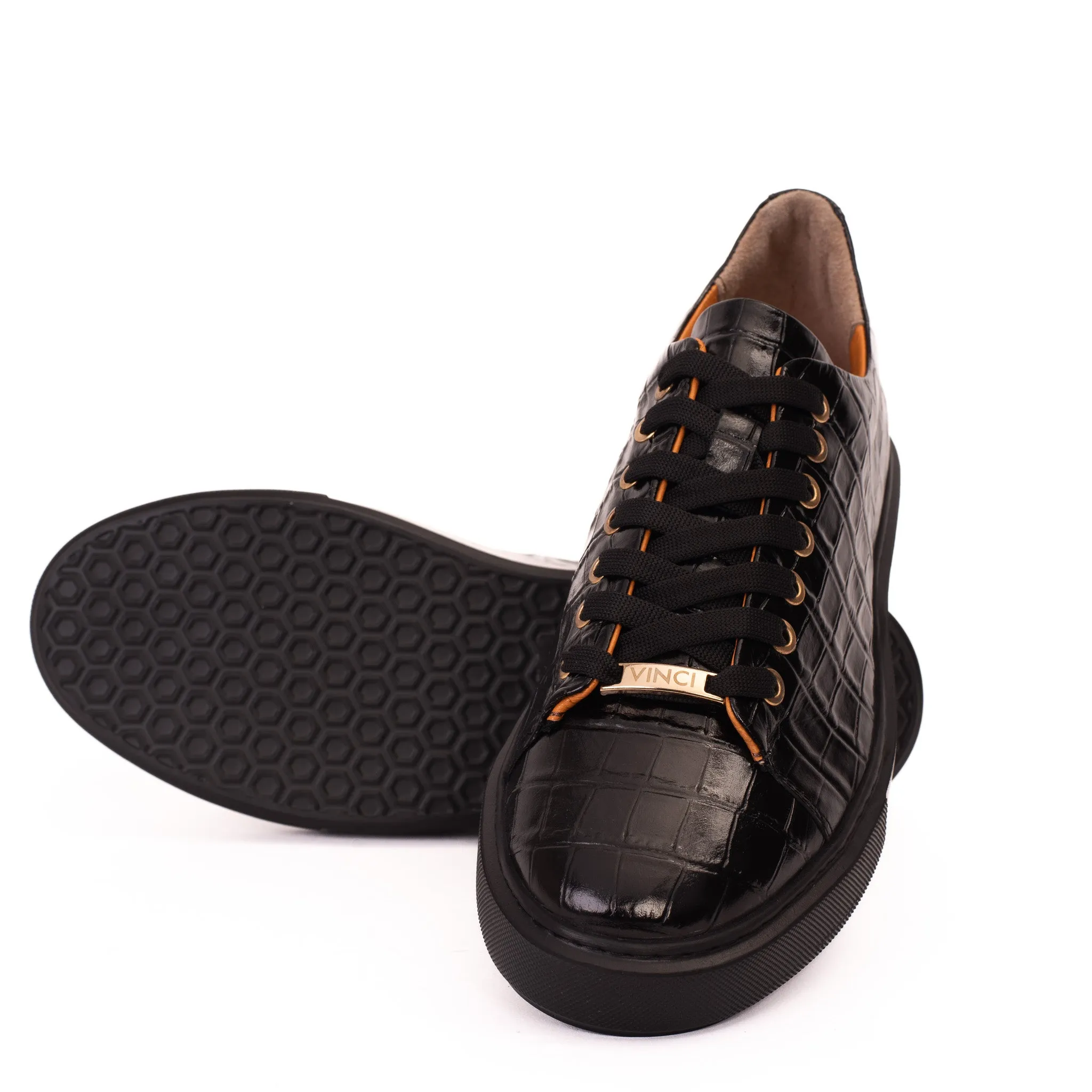 The Dublin Black Leather Men Sneaker