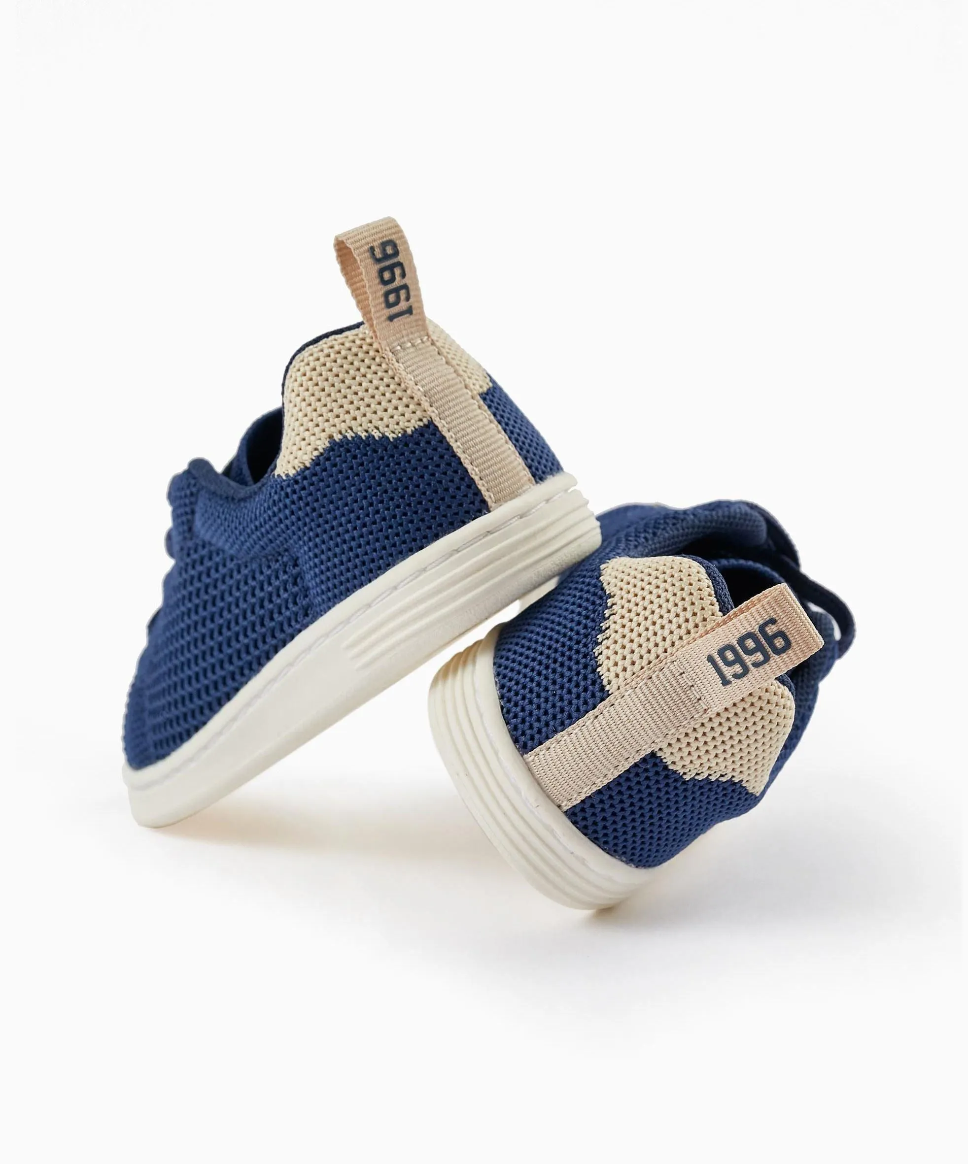 Trainers in Mesh for Baby Boys 'ZY 1996', Dark Blue/Beige