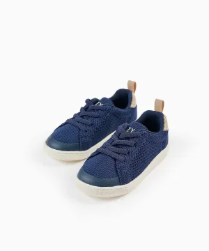 Trainers in Mesh for Baby Boys 'ZY 1996', Dark Blue/Beige