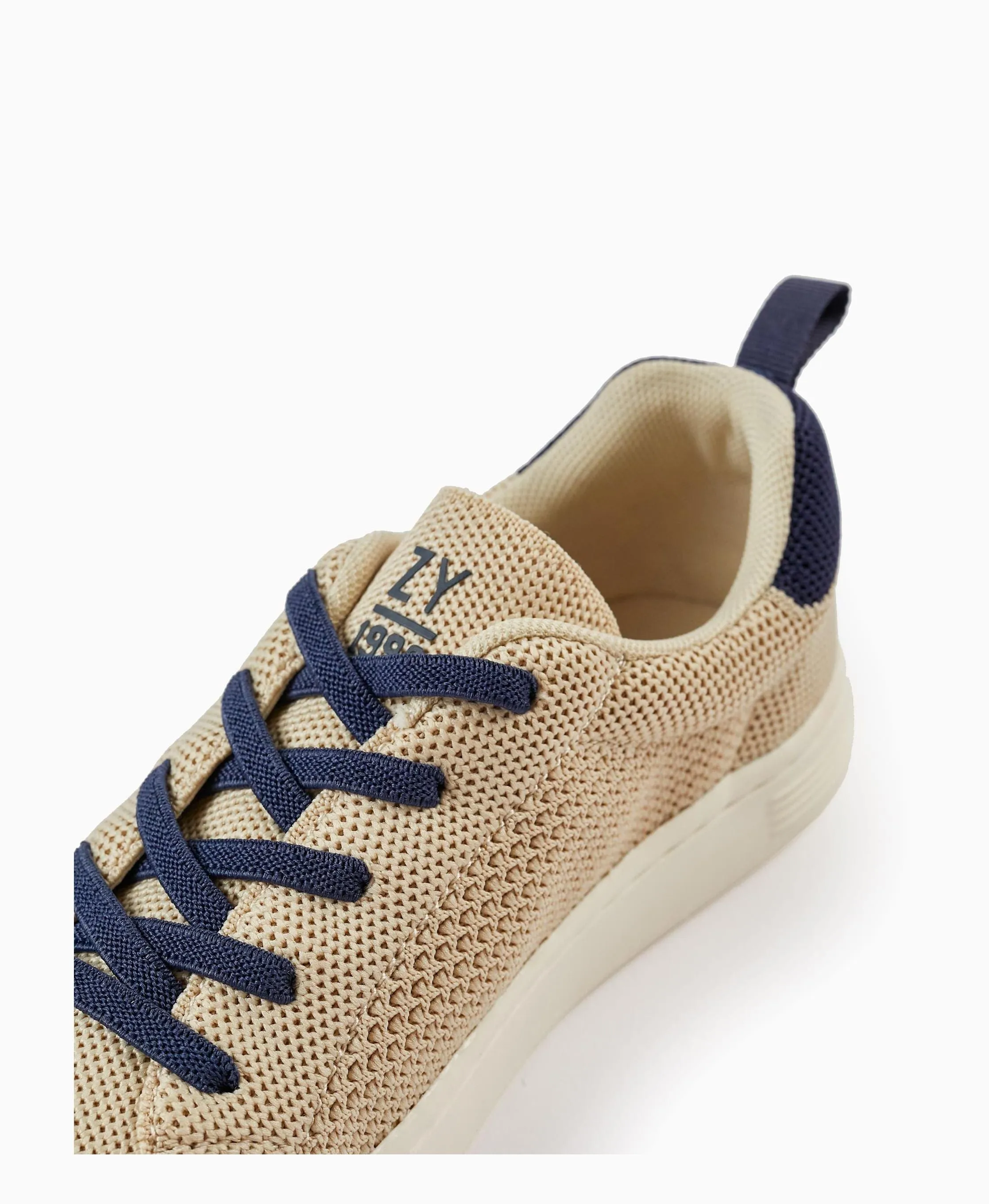 Trainers in Mesh for Boys 'ZY 1996', Beige/Dark Blue