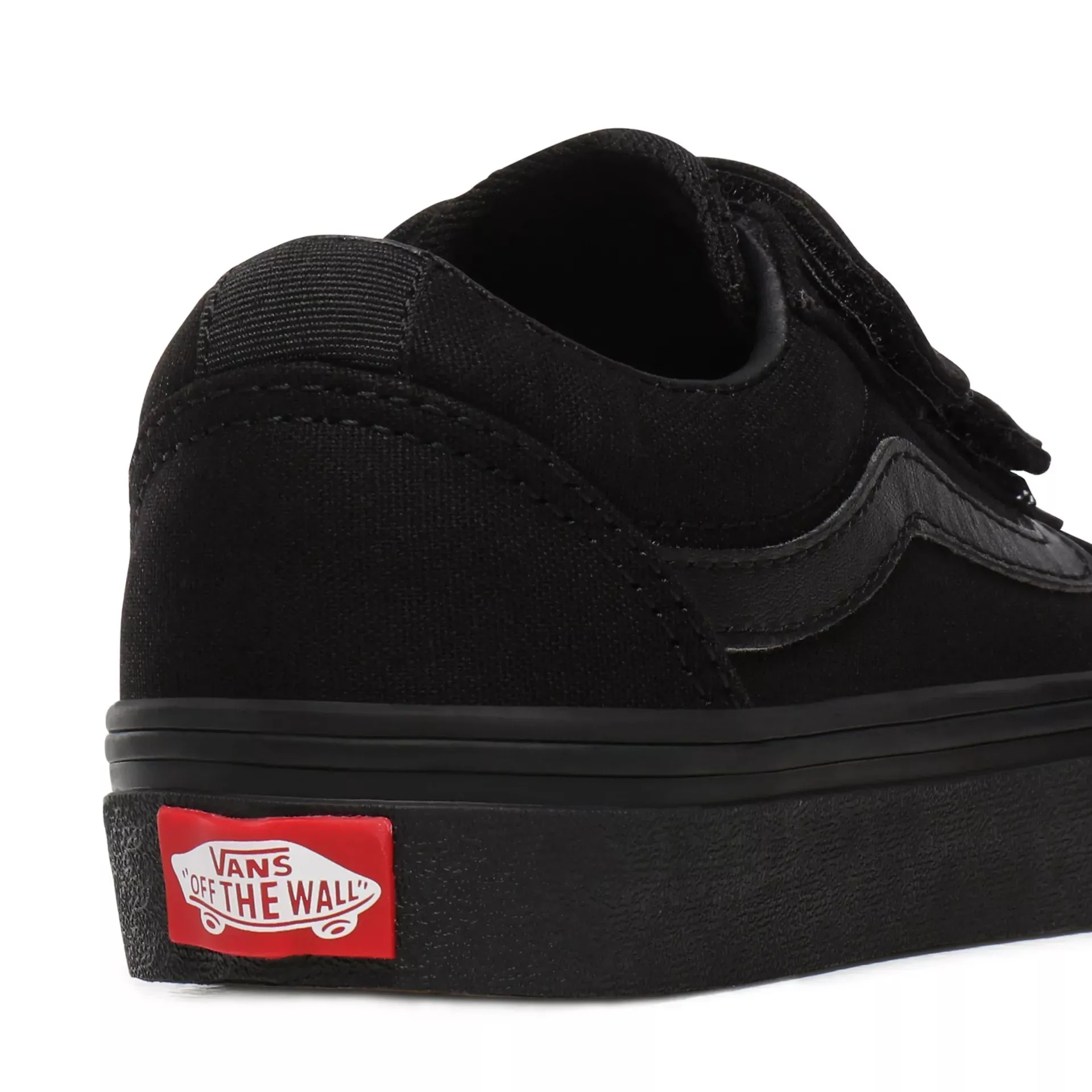 Vans Ward ALL BLACK  Sneakers Shoes Trainers Old Skool Styling Straps Velcro