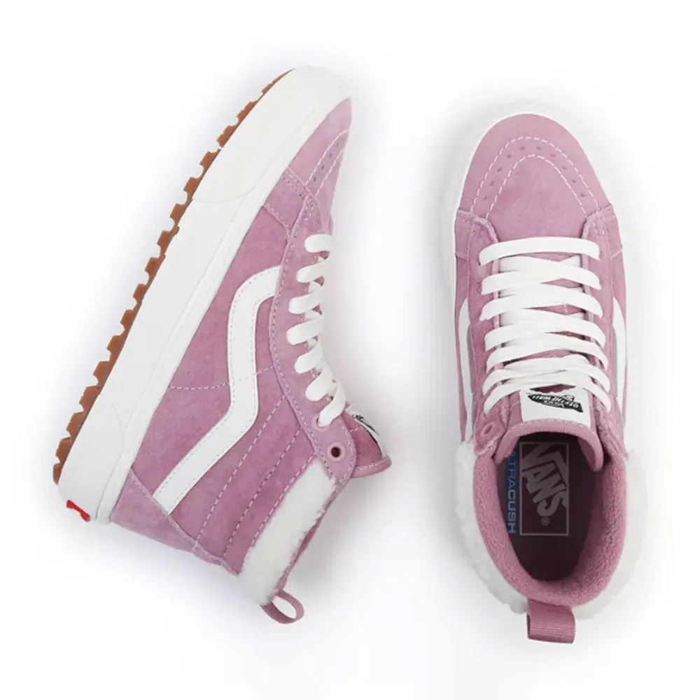 Vans Womens Sk8 Hi MTE Trainers  - Suede/Sherpa Lilas