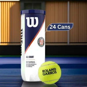 Wilson Roland Garros All Court Tennis Balls Carton (24 Cans)