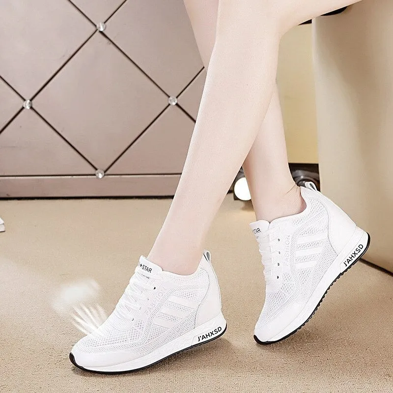 Winter Women Unique High Top Design Arch Support Comfortable Shoes Height Increase Slip Resistant