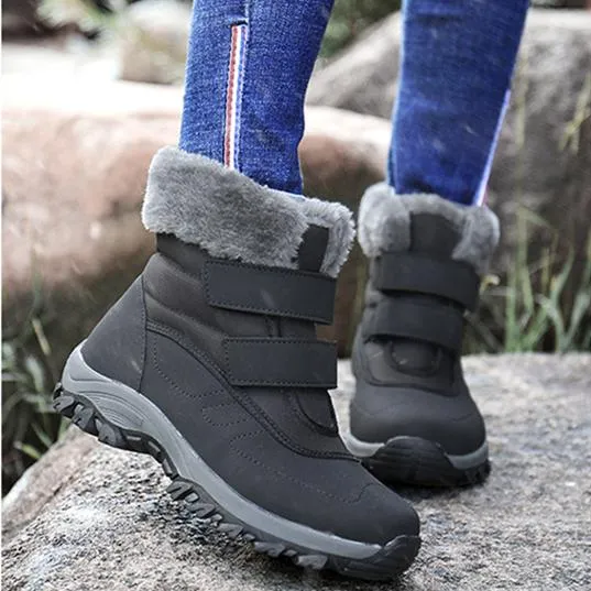 Women winter platform thick faux fur short snow boots