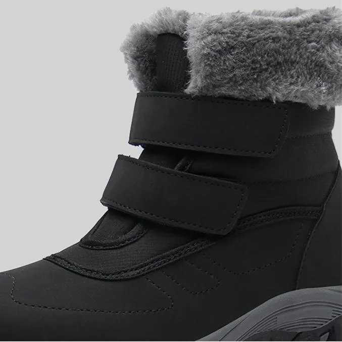 Women winter platform thick faux fur short snow boots